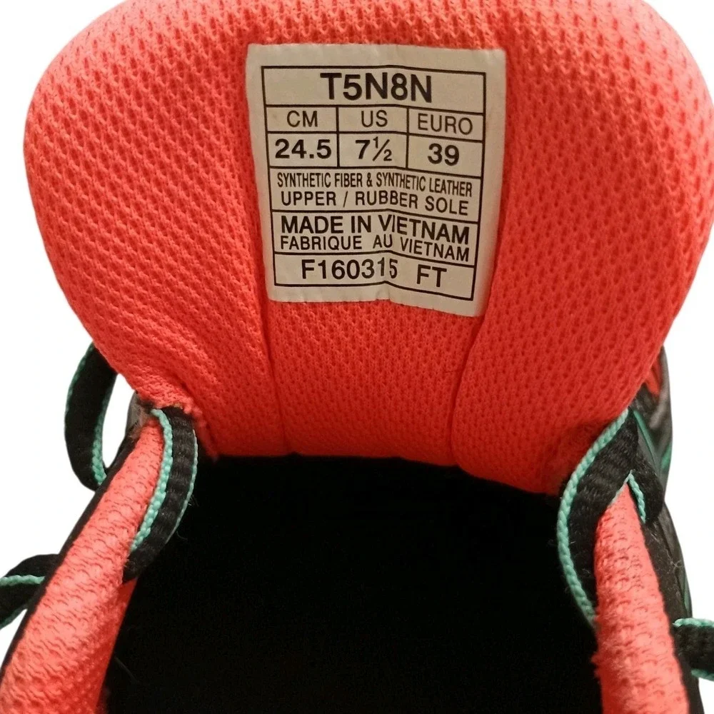 Asics T5N8N Gel-Venture 5 Running Shoes -‎ Black/Coral/Teal - Women's 7.5 EU 39